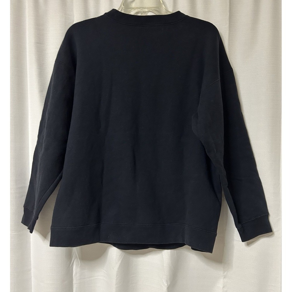 VINTAGE Guess Jeans USA Crew Neck Sweatshirt Black One Size Embroidered Logo - Picture 5 of 5
